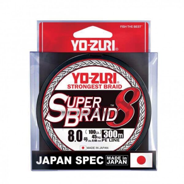 Tresse "Superbraid 8X" - 5 couleurs - 300 m - YO-ZURI