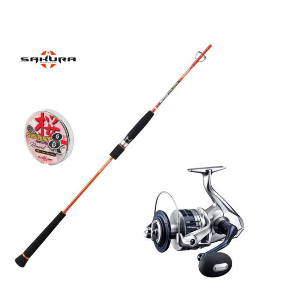 Combo Mitsio Slow Jig 40 lb + Saragosa 6000 + Tresse