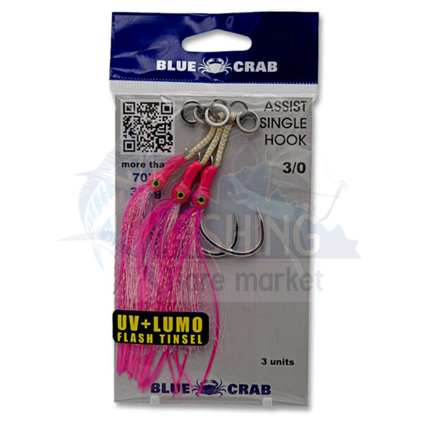 Assist Single Hook Rose - BLUE CRAB