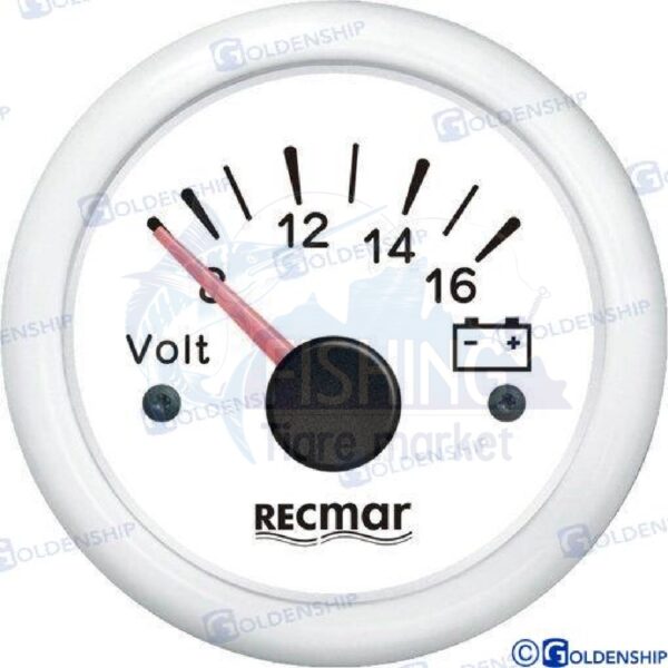 Voltmetre 8/16V BLANC