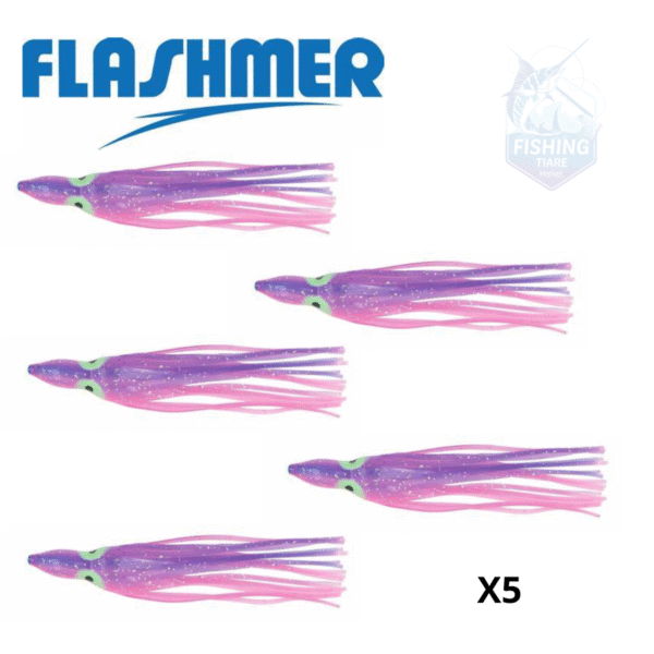 Octopus 6 cm - Violet Phospho (VPH) X5 - FLASHMER