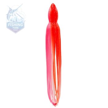 428 - Rose fushia Orange trait blanc