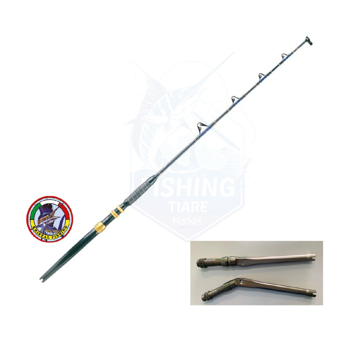 Canne Tuna Talon Pivotant 1.80m 80/100lbs - KRISTAL FISHING
